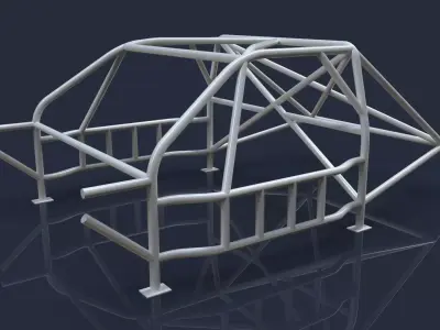 Roll cage V2 - nascar style 3D model