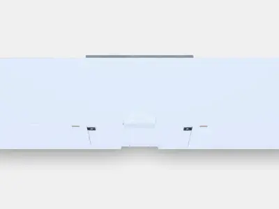 BESTA TV bench with drawers and door 3 Low-poly 3D model