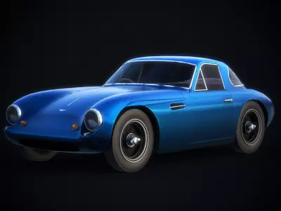 TVR Grantura Authentic Car Game Ready Low-poly 3D model