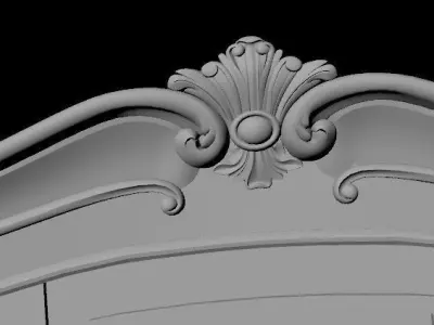 closet ornate gold wardrobe 3D model