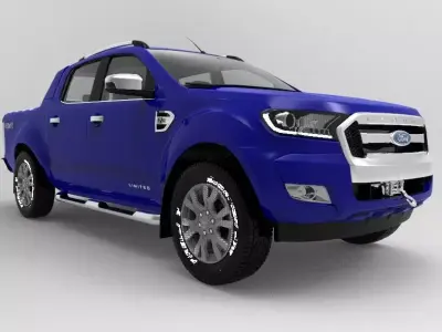 Ranger Limited 2016 Doble cabina interior 3D model