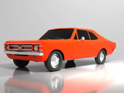 Opala Chevrolet 1972 Low-poly 3D model