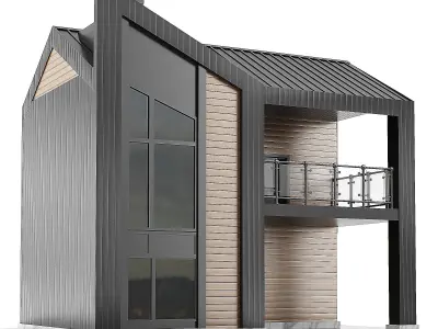 Contemporary House 01 3D model