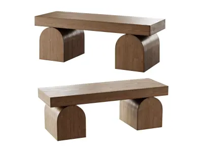 Henley elm coffe table 3D model