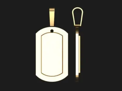 ID Bar Dogtag Pendant Large 3D print model