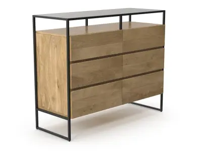 Wooden Unit v4 Low-poly 3D model