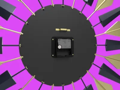 Modern Analog Wall Clock 3D model