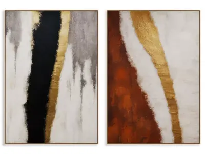 Abstract Painting Frame set 3D model 299