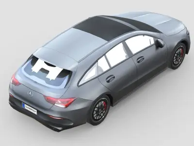 Mercedes-Benz AMG CLA 35 Shooting Brake Low-poly 3D model