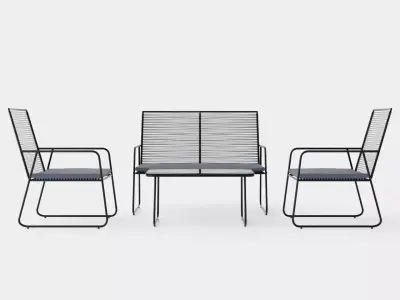 Venezia Sofa Set Low-poly 3D model