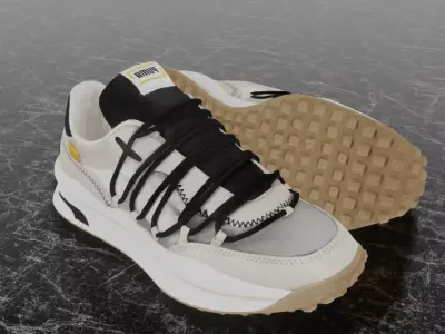 PUMA LACE RIDER 3D SHOES Low-poly 3D model