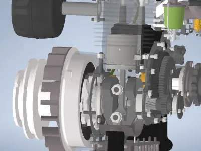 Mini Tractor Engine 3D model