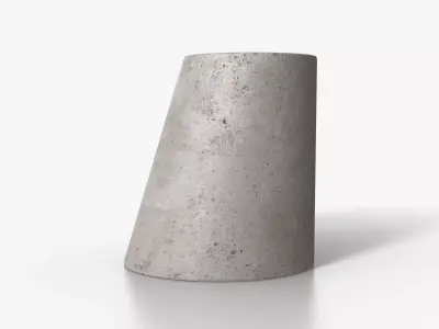 Concrete Vases Cone Low-poly 3D model