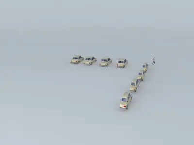 Fictional Eastern Europe car evolution Free 3D model