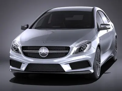 Mercedes-Benz A45 AMG 2015 VRAY 3D model