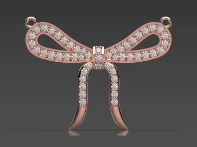 Bow tie jewelry necklace jp0265 3D print model