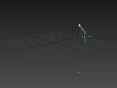 Running 1 person on square 3D model