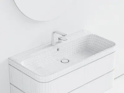 Duravit Happy D 2 Plus Vanity unit set 4 3D model