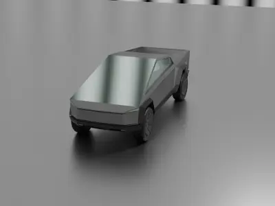 CyberTruck Low Poly  3d model Low-poly 3D model