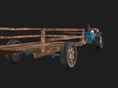 Small tractor 3D 3D model