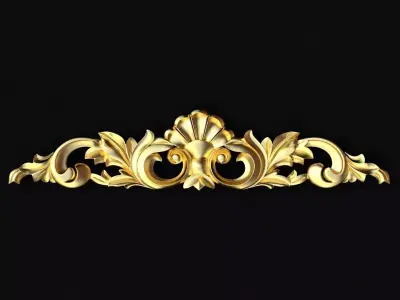 Central decor ornament for furniture 3D model 395