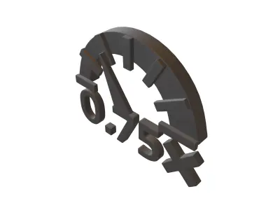 Speed 0 point 75 Symbol v1 001 Low-poly 3D model