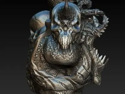 Predator King bust  Free 3D model