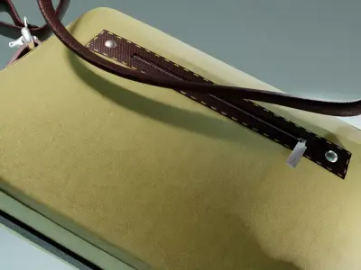 3D travel shoulder HandBag Low-poly 3D model