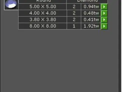 Engagement Ring With 7 Round Diamond 3D model