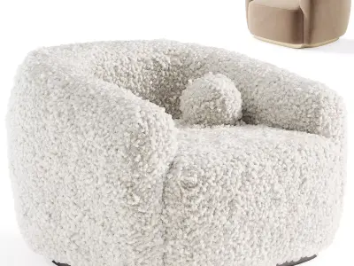 Coral Armchair 3D model