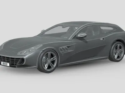 Ferrari GTC4 Lusso Low-poly 3D model