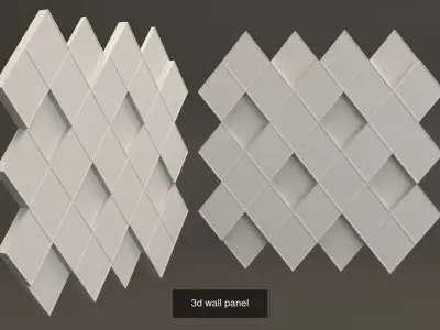 3d wall panel collection  3D Model Pack