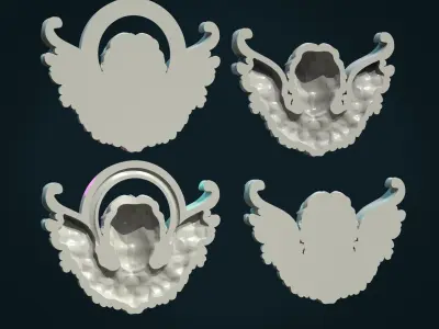 Angel Cherub bas-relief 3D print model
