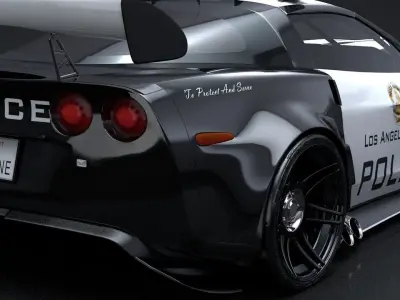 SuperVette Police Car 3D model