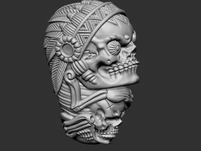 indian skull 3D print model purchase