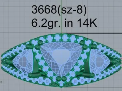 Trillion Halo Ring 3668 3D print model