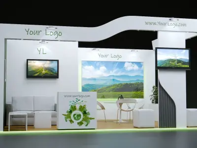 Exhibition Design Low-poly 3D model buy