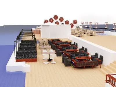  Exterior Design Tent Layout a575 3D model