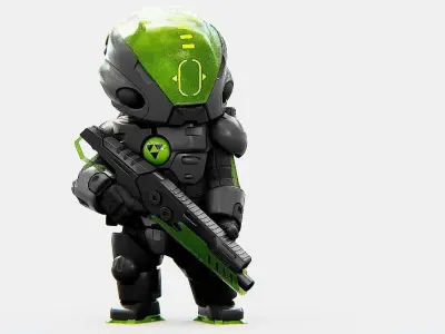  TROOPER ALIENWARE  Rigged for Unreal Engine - Unity - MIXAMO 3D model