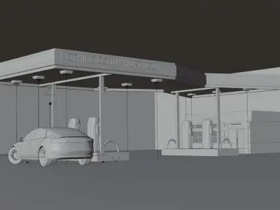 Gas pump 3D print model