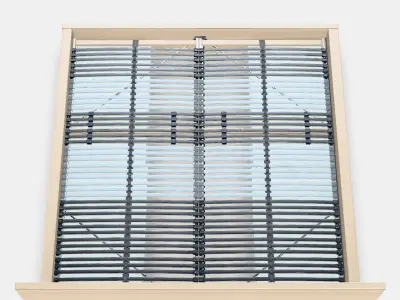 MALM Bed frame high w 4 storage boxes 14 Low-poly 3D model