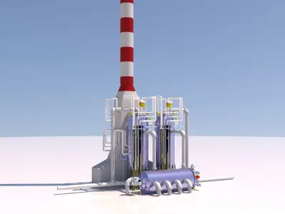 Refinery Industrial Furnace 01 3D model
