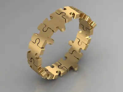 Puzzle ring 3D print model