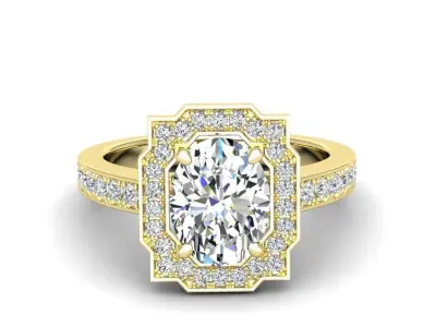 Luxury Engagement Rings all shapes Collection 1 3D Model Pack