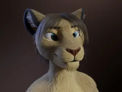 Logan Anthro Lion 3D model