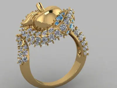 the apple of discord ring 3D print model