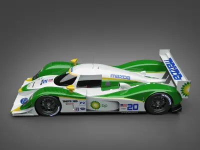 2009 LOLA B08-80 Dyson Racing Mazda 3D model
