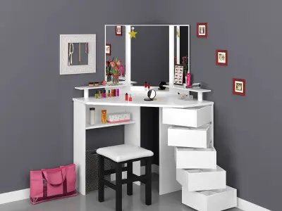 dressing table Low-poly 3D model