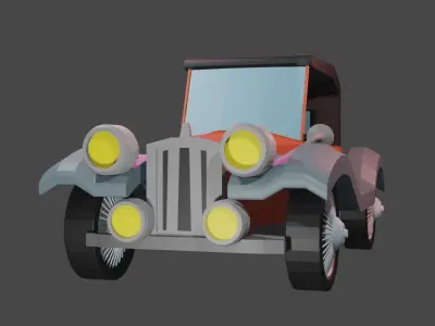 vintage car Low-poly 3D model purchase