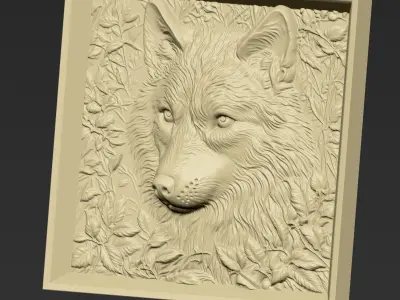 Wolf Head A138 3D print model